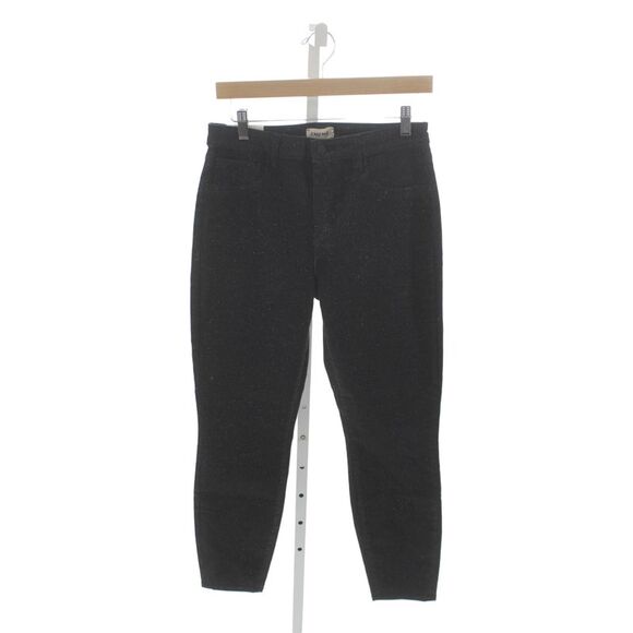 L'Agence Pants - L'Agence Womens Black Checked Cotton Skinny Jeans Size 29
